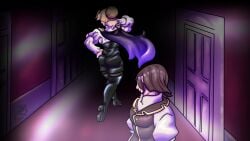 cape commission dinotits disguise glynda_goodwitch neo_(rwby) pose rwby strutting