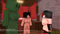 1futa 2girls 3d adult bedroom big_breasts bisexual bisexual_female breasts commission dickgirl ellie_walls_(odysseyellie) erect_nipples erect_penis female futanari goolba goolbabe human humanoid intersex mine-imator minecraft mori_rose_(morirosemc) multicolored_eyes multicolored_hair nude nude_female nude_futanari slime_girl stockings tagme threesome vagina vampire_girl