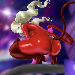 1girls ann_takamaki ass atlus bodysuit clothed clothing female neucia persona persona_5 sideboob solo