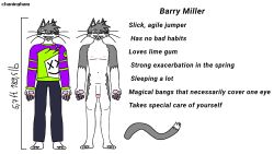 anthro clothing domestic_cat felid feline felis genitals green_eyes grey_and_white_fur hair hair_over_eye hi_res male mammal model_sheet monochrome nipples nude one_eye_obstructed pawpads penis sharp_teeth slim solo teeth