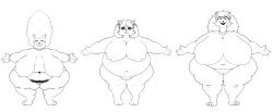 age_difference anthro areola belly big_belly big_breasts black_and_white bodypaint breasts cat_mom_(deltarune) catti_(deltarune) catty_(undertale) chubby_cheeks curvy_figure deep_navel deltarune domestic_cat dorkass ear_piercing ear_ring edit eyeshadow face_paint family fangs felid feline felis female flabby_arms front_view frown genitals group hair half-closed_eyes hi_res highlights_(coloring) huge_breasts looking_at_viewer makeup mammal mascara mature_female monochrome morbidly_obese morbidly_obese_anthro morbidly_obese_female mother_and_daughter narrowed_eyes navel nipples nude obese obese_anthro obese_female older_female overweight overweight_anthro overweight_female piercing pubes puffy_nipples pussy sagging_breasts simple_background sisters solo standing t-pose thick_thighs undertale_(series) video_games voluptuous whiskers wide_hips wrinkles