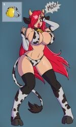 1girls ass_expansion belly big_ass big_breasts big_lips bimbo bimbofication bovine brain_drain brainwashing breast_expansion brown_eyes cow_ears cow_girl cow_horns cow_print cow_tail erza_scarlet fairy_tail hand_on_head hucow huge_ass huge_breasts identity_death long_hair mind_control moo_bitch red_hair slave slave_collar slavegirl solo thick_thighs transformation wrenzephyr2