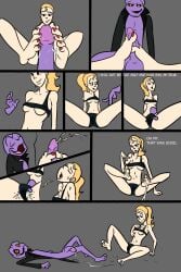 beach blonde_hair comic_page cum cum_on_body female footjob lord_sarloc lucy_kitten sarloc