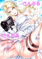 1girls 2d blonde_hair female female_only light-skinned_female nina_williams panties tekken tekken_7 wedding_dress yqgkg