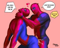 2boys cum_inside cum_spurt deadpool filipino_dump fully_clothed gay head_pull in_love male male/male male_only marvel mask masked neck_grab peter_parker romantic smooth_skin spider-man superhero_costume verbal wade_wilson yaoi