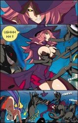 angry_sex arakune big_breasts black_sclera blazblue blowjob breast_grab comic fellatio konoe_a_mercury legwear mai_natsume manicomio19 milf nine_the_phantom oral oral_sex pink_hair rape tentacle_sex vaginal_penetration witch witch_hat