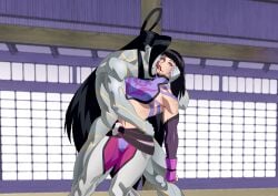 2girls abs android android_girl belly black_hair catfight female_only juri_han kissing loose_hair muscular_female passed_out purple_eyes seth_(sfv) seth_(street_fighter) street_fighter street_fighter_v vanbrand wrestling wrestlingryona yuri