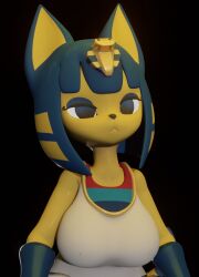 3d 3d_(artwork) 3d_model animal_crossing animal_humanoid ankha ankha_(animal_crossing) ankha_(hazeker) artist_request big_breasts blender blender_(software) clothed clothing doubutsu_no_mori furry hazeker nairu_(doubutsu_no_mori) nintendo solo solo_female source_request year_request