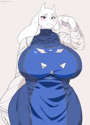 1girls anthro anthro_only anthrofied big_breasts blush breasts clothed clothes clothing curvaceous curvy dress female female_only fully_clothed fur furry furry_only goat hi_res hips horns hourglass_figure huge_breasts humanoid large_breasts lemonbizate_(artist) long_ears looking_at_viewer mature mature_female milf mother plump purple_eyes solo solo_female thick thick_thighs thighs top_heavy toriel undertale voluptuous white_fur wide_hips