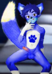 anthro catboy_(character) domestic_cat felid feline felis feral genitals humanoid humanoid_genitalia humanoid_penis male mammal penis solo