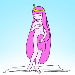 adventure_time hair_hold pink_hair princess_bubblegum straight_hair tagme