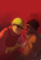 2d demoman demoman_(team_fortress_2) emzy engineer engineer_(team_fortress_2) human human_male human_only male male_only team_fortress_2 yaoi