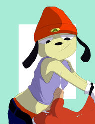 2boys after_anal anthro artist_request beanie bear big_penis canine cum cum_in_ass cum_inside dog duo furry hat interspecies male male_only mammal multiple_males parappa parappa_the_rapper penis pj_berri smirk smug tagme teddy_bear yaoi