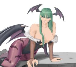 1girls 2d big_breasts breasts clothing darkstalkers female female_only large_breasts light-skinned_female morrigan_aensland succubus yin_crescent