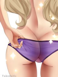 1girls ass ass_cheeks ass_cleavage ass_focus back_view butt_crack butt_focus edens_zero long_hair purple_panties rebecca_bluegarden sole_female solo tagme takeshi61_(artist) thick_ass thick_thighs