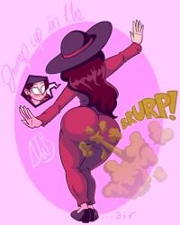 animatedjames big_ass big_butt bubble_butt embarrassed embarrassed_female enormous_ass enormous_butt enormous_fart fart fart_cloud farting farting_at_viewer female jeans mario_(series) pants pauline super_mario_odyssey tight_jeans tight_pants yoshizilla