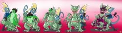 anthro bondage bound breasts bulge chastity_device clothing dominant dominatrix dragon duo encasement fan_character female forced forced_suiting forced_transformation gag green_body green_scales grizzlydafurry_(artist) hi_res inteleon looking_at_another looking_at_self male male/female nintendo non-mammal_breasts pokémon_(species) pokemon pokemon_(species) red_eyes roleplay rubber rubber_clothing rubber_suit scales sceptile simple_background suit_transformation transformation transformation_sequence video_games yellow_eyes