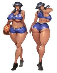 ball basketball_uniform dark-skinned_female dark_skin elf gurimjang pointy_ears