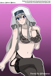 andamiro blue_eyes games grey_hair kaimaruz lingerie nun nun's_habit pump_it_up rhythm_games