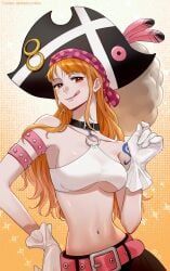nami (one piece) from one piece by mediummrs