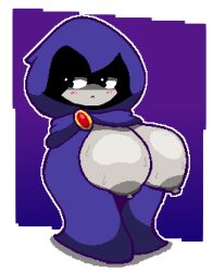 1girls big_breasts breasts dc dc_comics female pixel_art rachel_roth raven_(dc) straight_hair teen_titans windreg