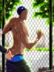 aomine_daiki daiki_aomine exibitionism fingering kagami_taiga kuroko's_basketball kuroko_no_basuke partially_clothed public sepherlutz taiga_kagami underwear yaoi