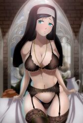 black_clover black_underwear cross_necklace necklace nun sister_lily the_amazing_gambit underwear