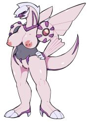 anthro breasts claws dragon female genitals goldenyuusha hi_res legendary_pokémon nintendo nipples nude palkia pokémon_(species) pokemon pussy red_eyes smile solo transparent_background video_games