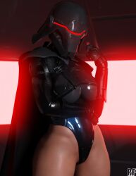 1girls 3d absurd_res breasts cape female female_only gloves helmet hi_res inquisitor jedi:_fallen_order large_breasts latex mask rude_frog second_sister solo star_wars thighs trilla_suduri voluptuous