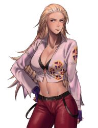 1girls abs big_breasts blonde_hair breasts cleavage female female_only light-skinned_female rule_63 steve_fox tekken tekken_7 uirusu_chan