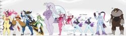 abs anthro athletic athletic_anthro athletic_female big_breasts blue_eyes breast_size_difference breasts brown_body brown_fur comparing decidueye enamorus enamorus_(incarnate_form) female fur goodra green_eyes grey_eyes group height_chart hi_res hisuian_decidueye hisuian_goodra hisuian_lilligant hisuian_samurott hisuian_sneasel hisuian_typhlosion humanoid latiar legendary_pokémon lilligant male medium_breasts multiple_girls muscular_legs nintendo oowhite orange_eyes pink_body pink_eyes pink_skin pokémon_(species) pokemon pokemon_legends:_arceus purple_sclera regional_form_(pokémon) samurott simple_background size_difference small_breasts sneasler typhlosion ursaluna video_games white_background yellow_sclera