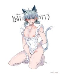 apron apron_only catboy khun_aguero_agnis male male_nipples male_only thighs