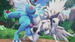 2022 3d absol anal animated anthro athletic_futanari big_breasts big_penis feraligatr futa_on_futa futanari masturbation mega_absol nintendo pokémon_(species) pokemon pokemon_(species) rayhuma sfm source_filmmaker yuki_(evov1) yukigatr_(evov1)