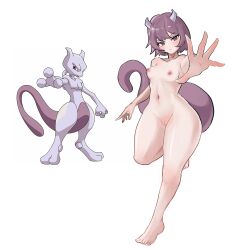 alternate_species areola areolae barefoot belly_button blush breasts closed_mouth color colored completely_nude eyebrows_visible_through_hair feet female female_focus full_body hairless_pussy horns humanized legs light-skinned light-skinned_female light_skin matching_hair/eyes mewtwo mouth_closed naked nintendo nipples nude official_art pokemon pokemon_(anime) pokemon_(species) pose posing purple_eyes purple_hair pussy reference_image shaved_pussy short_hair simple_background small_breasts solid_color_background solo solo_female tail thighs toes uzzy2801 vagina white_background wide_hips