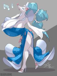 big_breasts female ficusart huge_breasts legs nintendo pokémon_(species) pokemon primarina tagme