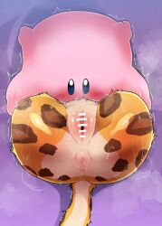 bar_censor censor_bar censored clawroline dagasi felid feline female has_uncensored_version hi_res kirby kirby_(series) kirby_and_the_forgotten_land leopard mammal mouthful_mode nintendo pantherine through_wall video_games vore waddling_head