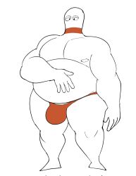 1boy belly bowling_pin bulge dad_bod elfein fuckable_pin gay male male_only musclegut solo tagme wyer_bowling yaoi