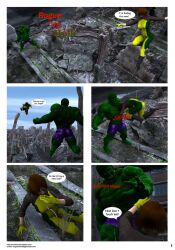 1boy 1girls 3d anna_marie comic deviantart_username dialogue email_address english_text female green_skin hulk hulk_(series) locofuria male male/female marvel marvel_comics page_1 page_number rogue_(x-men) speech_bubble text transfer x-men