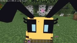 1boy 1girls 3d animated anthro bee bee_(minecraft) bee_girl blue_eyes breasts commission cum cum_in_pussy cum_inside female horny_female looking_at_partner looking_at_viewer male male/female minecraft no_sound schnurritv tagme vaginal_penetration video yellow_body