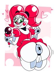 animatronic anus big_anus big_ass big_breasts big_butt circus_baby circus_baby_(fnaf) dat_ass donut_anus fat_ass five_nights_at_freddy's five_nights_at_freddy's:_sister_location green_eyes happy jevans puffy_anus puffy_pussy pussy red_hair smile solo twintails vagina