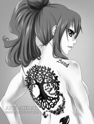 arya-aiedail facing_away fairy_tail laki_olietta tattoo tattoo_on_back topless_female