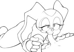 1boy 1boy1girl 1girls anthro blowjob cream_the_rabbit digital_art digital_media_(artwork) fellatio fullmetalsketch oral oral_sex sketch sonic_(series) sonic_the_hedgehog_(series) uncolored