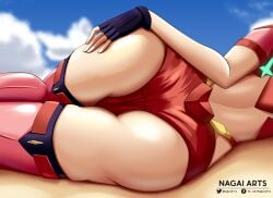 1girls ass ass_focus faceless_female female female_only nagai_arts nintendo pyra red_shorts short_shorts shorts solo tagme tight_clothing tight_shorts xenoblade_(series) xenoblade_chronicles_2