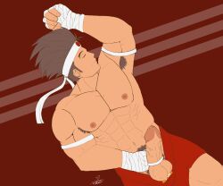 bara big_penis cock_ring hairy_armpits joe_higashi king_of_fighters male_only tagme uncensored