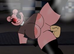 1boy 1boy1girl 1girls anal_sex anthro background black_eyes clothing equivalent_piece2498 furry horse penis penny_(piggy) pig piggy_(game) pink_skin pony_(piggy) red_pupils roblox roblox_game sex source_request tagme thick_legs