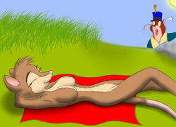 anthro breasts female female_focus justin lying mrs._brisby nude on_back secret_of_nimh side_view tagme