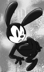 2010 annie-mae disney male_only monochrome oswald_(character) oswald_the_lucky_rabbit penis tagme