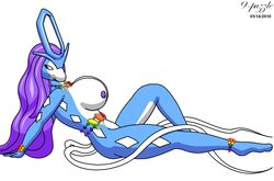 2010 9-puzzle breasts color female female_focus female_only fur furry nintendo nipples pokémon_(species) pokemon pokemon_(species) solo suicune thighs