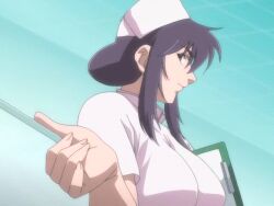 2d animated animated_gif bouncing_breast bouncing_breasts breasts clothed desert_punk enormous_breasts gif huge_breasts junko_asagiri massive_breasts nurse nurse_cap nurse_hat nurse_uniform screencap screenshot