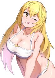 1girls big_breasts bikini blonde_hair breasts brown_eyes female female_only long_hair shokuhou_misaki sikijou77o skj_77o solo solo_female solo_focus sparkling_eyes to_aru_kagaku_no_railgun to_aru_majutsu_no_index